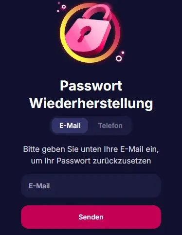 NV Casino Login-Passwort zurücksetzen