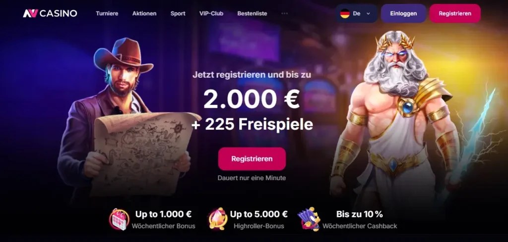 NV Casino Übersichtswebsite für Deutsche