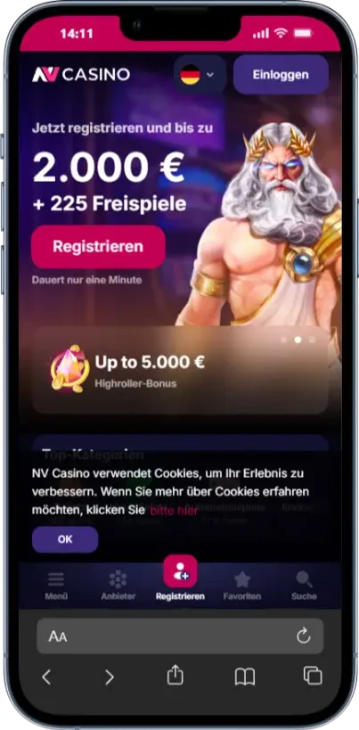 App NV Casino für iOS