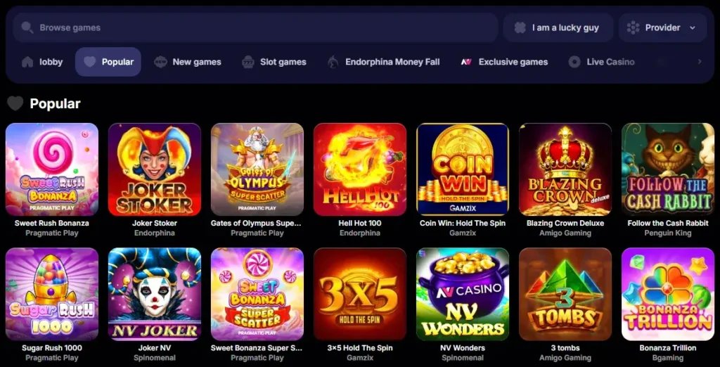 NV Casino-Spielesammlung